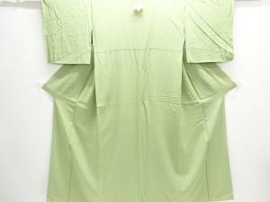 未使用品　織柄一ツ紋色無地着物